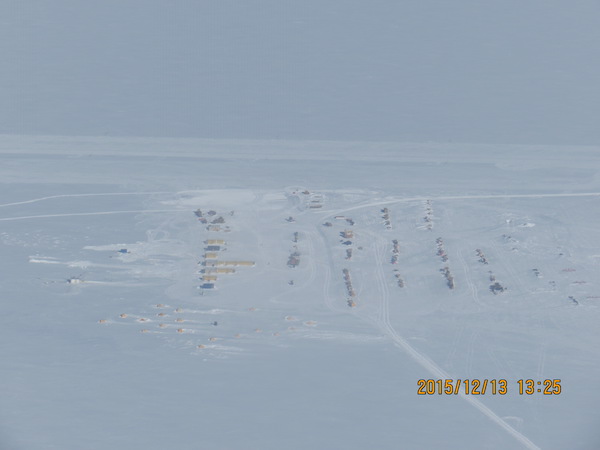 Aerial view of WAIS camp, taken from a Twin Otter.